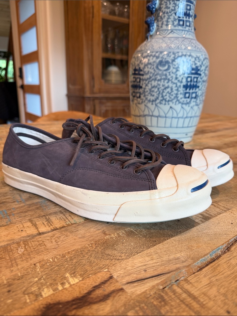 Men’s suede Converse Jack Purcell Low-Top Sneakers size 13